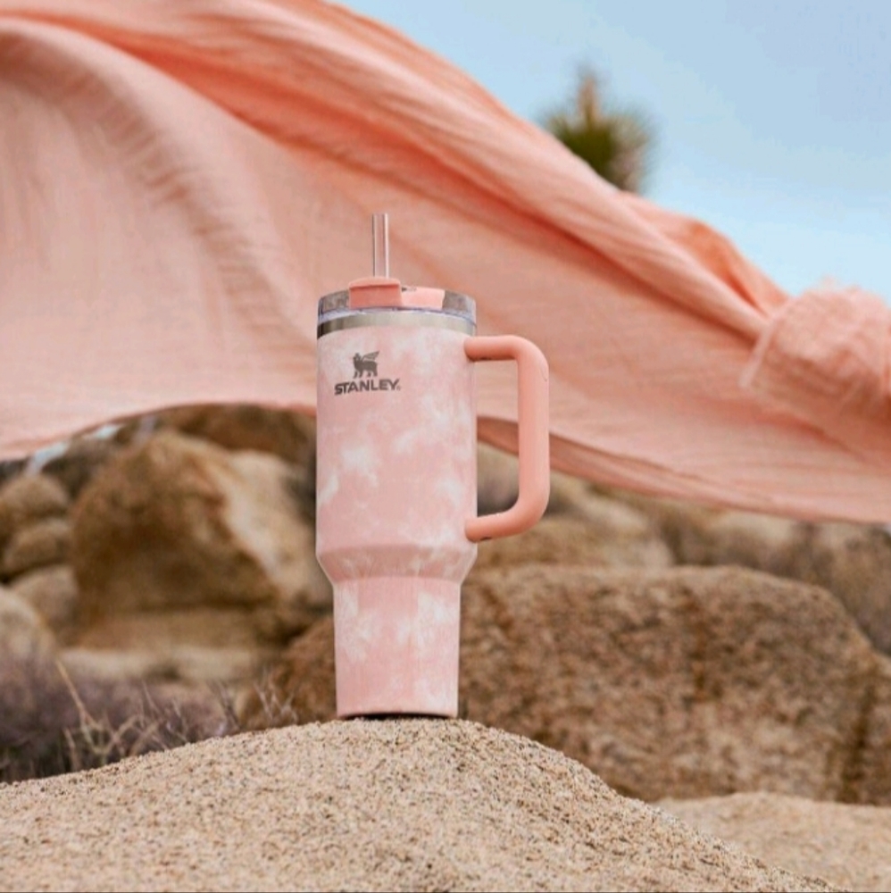 Peach Tie Dye Stanley 40oz Flowstate Tumbler - Picture 5 of 5
